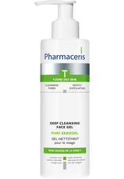 PHARMACERIS T PURI-SEBOGEL Antibacterial Face Gel Wash T-zone Oily Skin 190ml